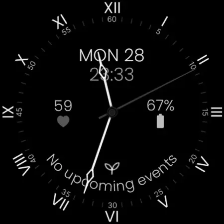 Minimal Black v31 Watch Face screenshot 13