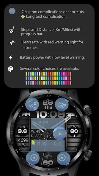 Analog Watch Face CUE137 screenshot 8