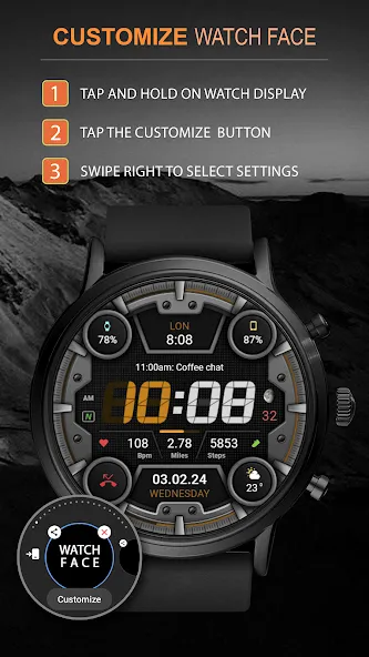 WFP 329 Digital watch face screenshot 4