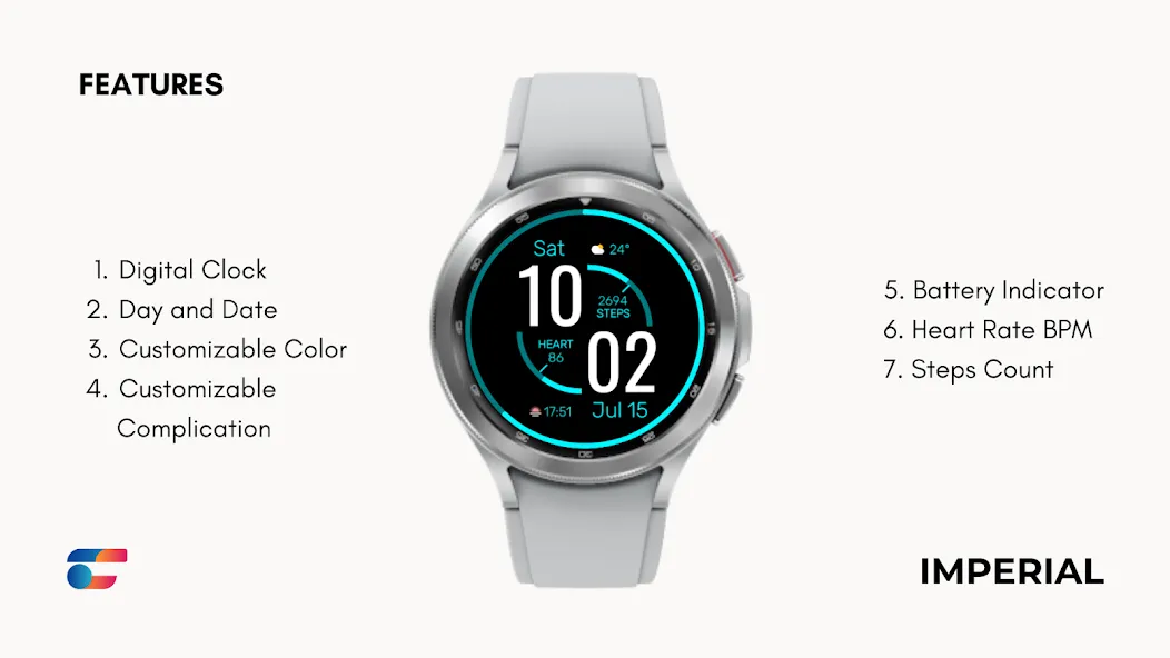 Imperial: Digital Watch Face screenshot 15