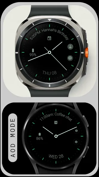 Minimal black v23 watch face screenshot 5