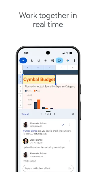 Google Sheets screenshot 1