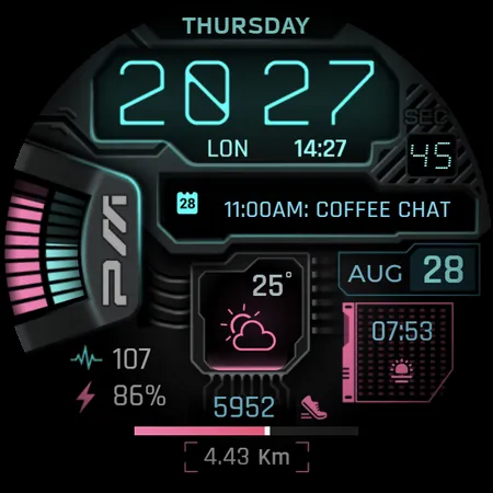 Cyberpunk Neon Watch Face screenshot 19