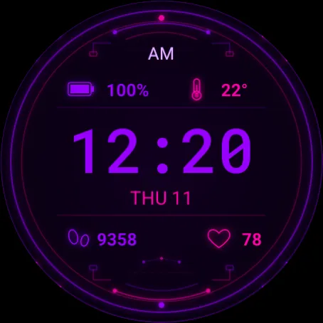 Cyber Space Watch Face screenshot 8