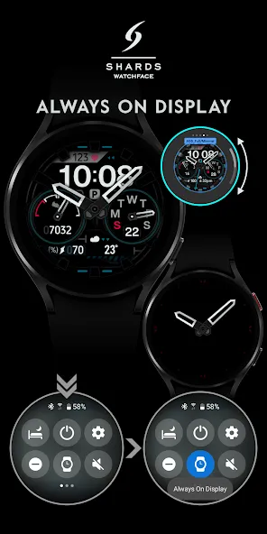SH042 Watch Face, WearOS watch screenshot 7