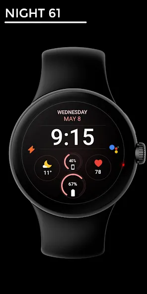 Night 61 - watch face screenshot 1
