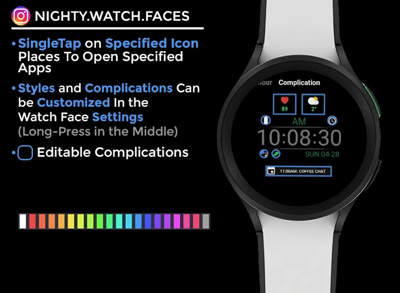 Night ver 05 - watch face screenshot 6