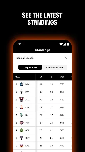 WNBA - Live Games & Scores screenshot 5
