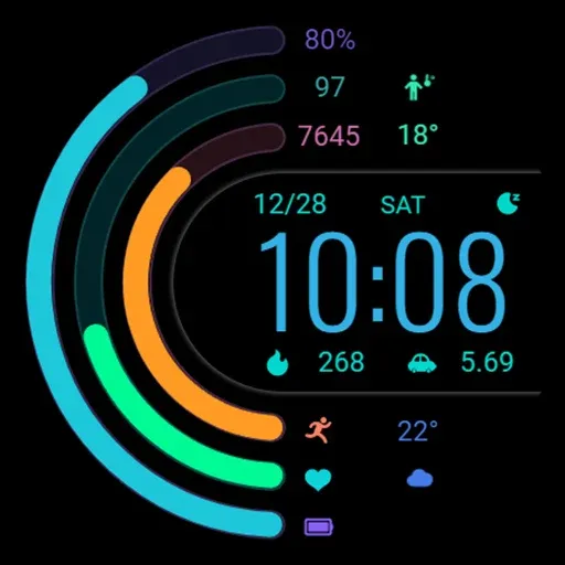 ZKin WatchFace Half Wheel Ring screenshot 8
