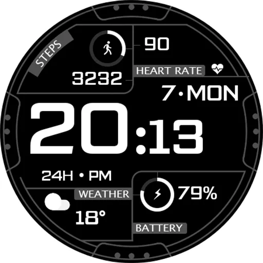 Digital Wuxysyp Watch face screenshot 13