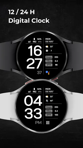 EXD043D: Digital Watch Face screenshot 2