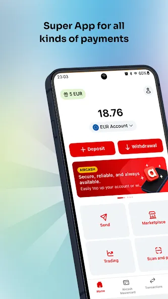 Aircash screenshot 1