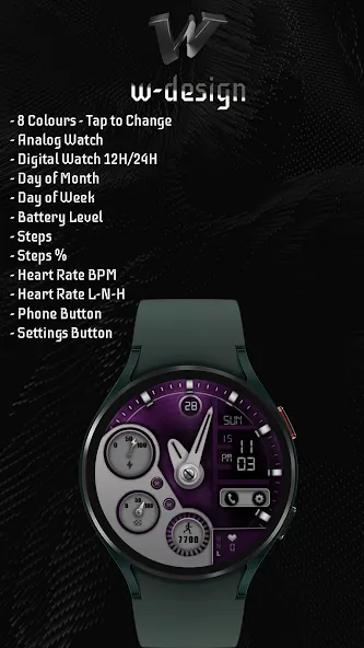 W-Design WOS053 - Watch Face screenshot 2