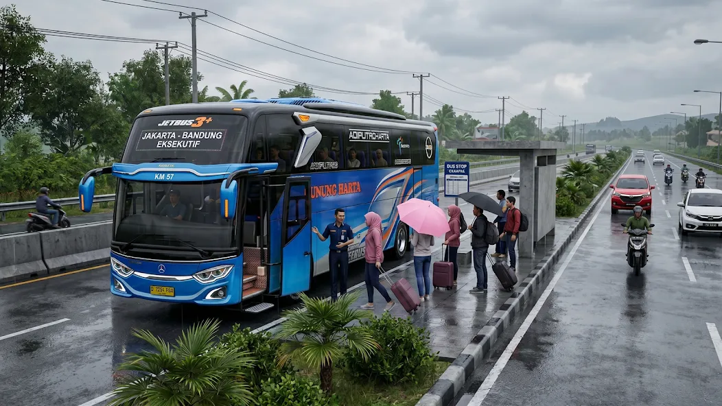 US Highway Bus drive 3D Game screenshot 1