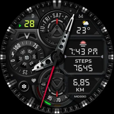 MD330 Analog Watch Face screenshot 12