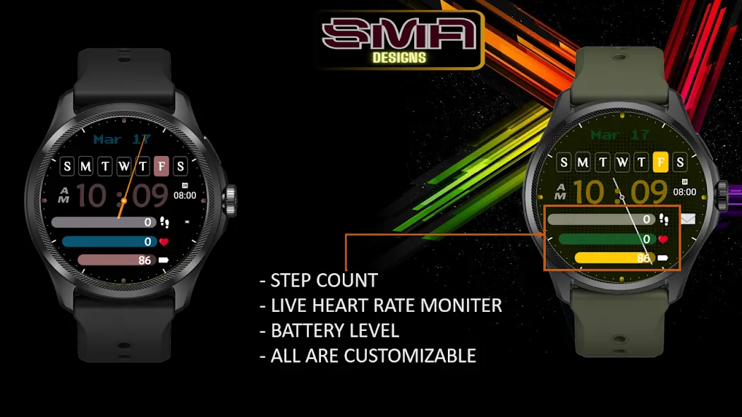 Modern Dashboard Watch Face 03 screenshot 3