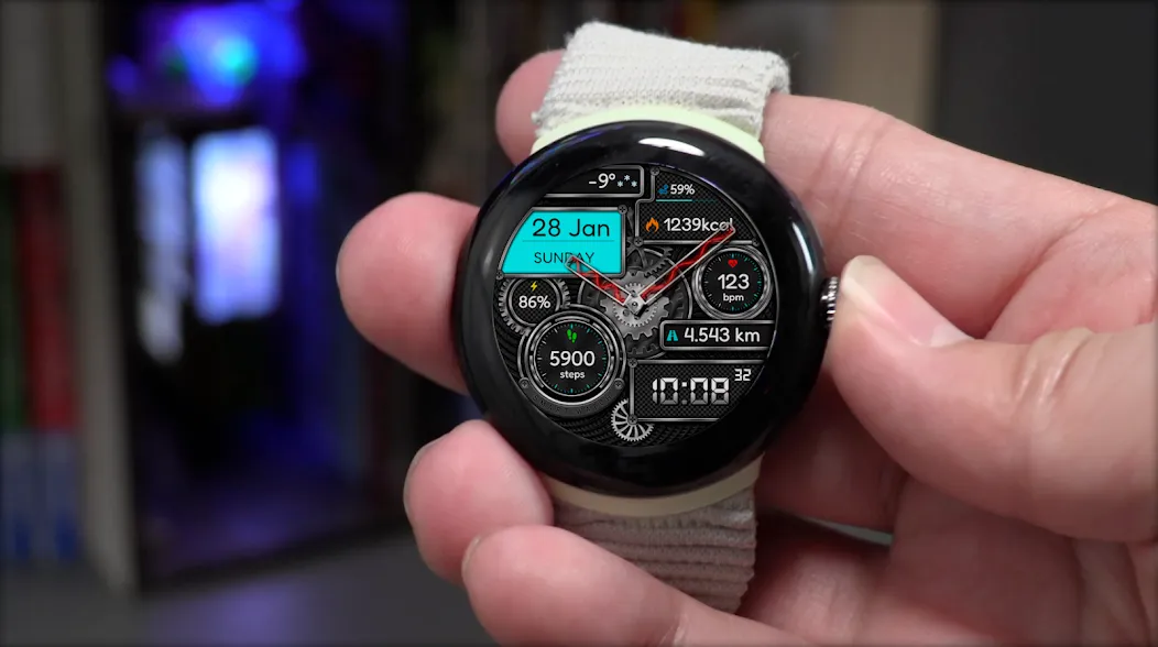 Hybrid TUNUK URX44 Watch face screenshot 4