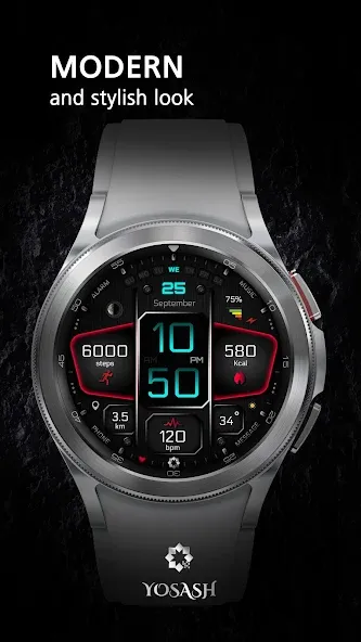 A410 Neon Watch Face Wear OS screenshot 2