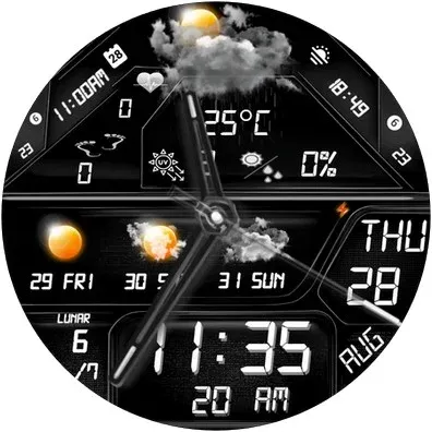 N-SPORT759 weatherDigital Face screenshot 12
