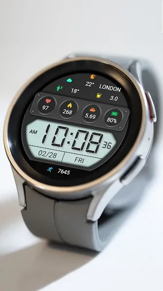 ZKin WatchFace Half Screen LCD screenshot 4
