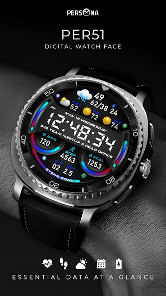 PER51 Digital Watch Face screenshot 1