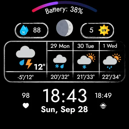 Weather watchface 3 screenshot 28