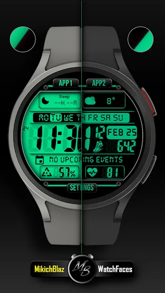 Digital Watch face MB397 screenshot 4