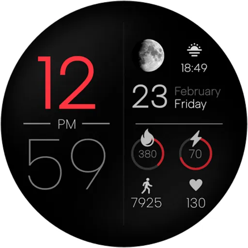Minimal Digital Watch Face IO screenshot 21