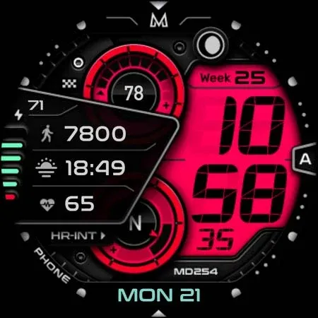 MD254 Digital watch face screenshot 14