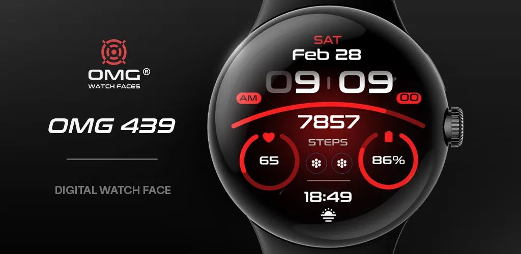 OMG 439 - Digital Watch Face screenshot 1