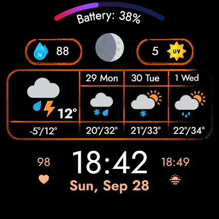 Weather watchface 3 screenshot 27