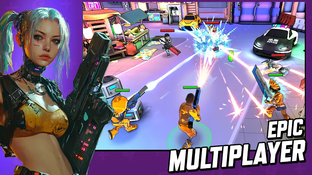 Gridpunk Battle Royale 3v3 PvP screenshot 9