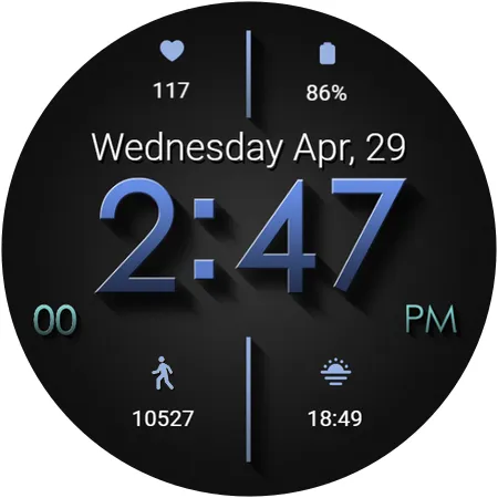 Material Shadow WatchFace 2026 screenshot 6