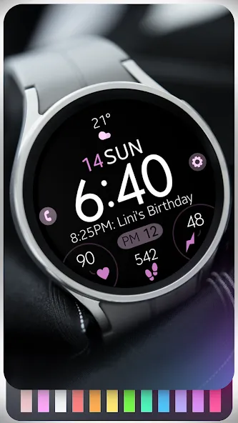 Battery 8 rose gold watch face screenshot 3