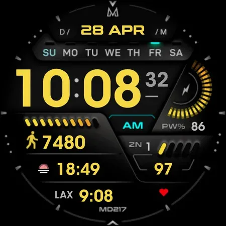MD217 Digital watch face screenshot 36