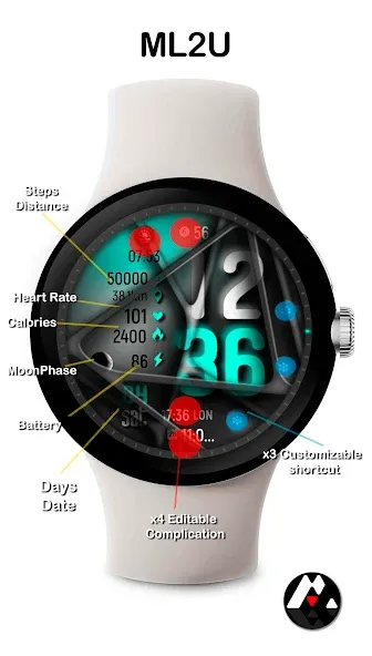 ML2U 173 Watch Face screenshot 2