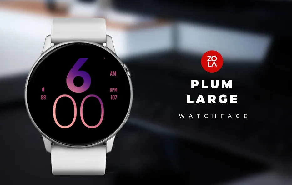 Plum Large Watch Face screenshot 1