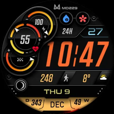 MD229 Digital watch face screenshot 13