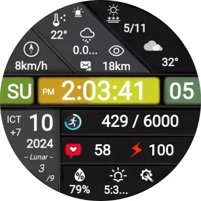 N-SPORT711 MultiNews WatchFace screenshot 13
