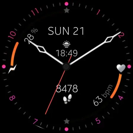 Minimal Black v18 Watch Face screenshot 10