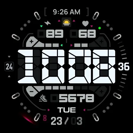 SH074 Watch Face, WearOS watch screenshot 9