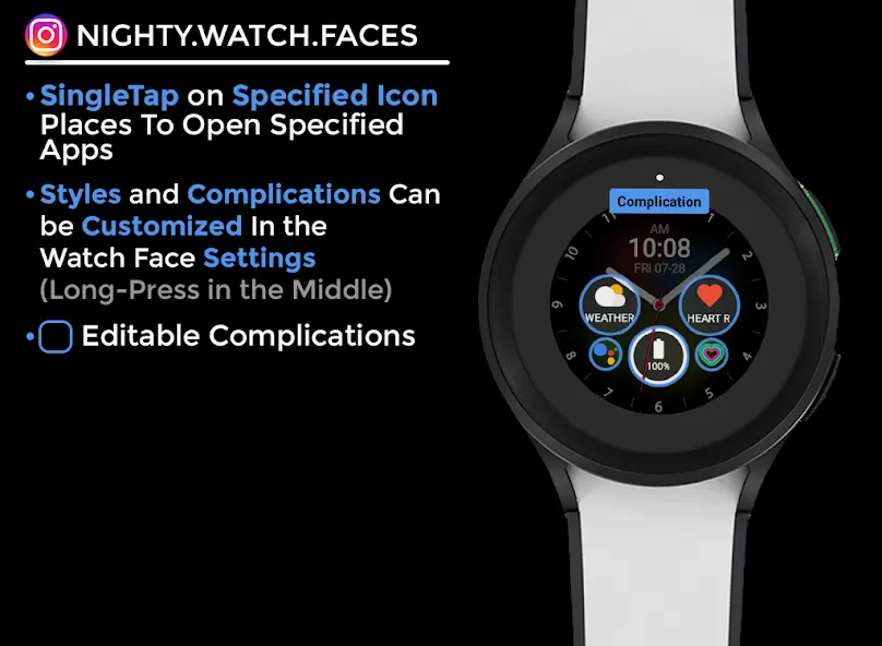 Nighty Hybrid 02 - watch face screenshot 6