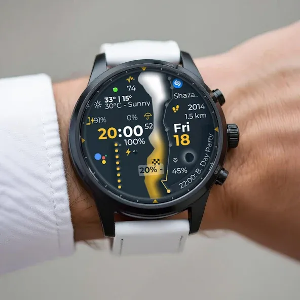 Digital Watch Face CUE102 screenshot 1