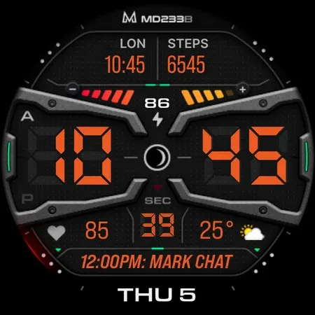 MD233B Digital watch face screenshot 35