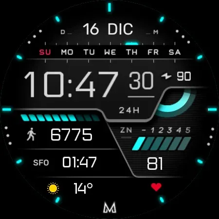 MD285 Digital watch face screenshot 9