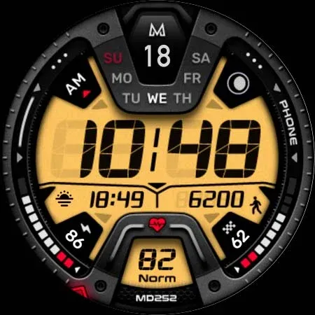 MD252 Digital watch face screenshot 14