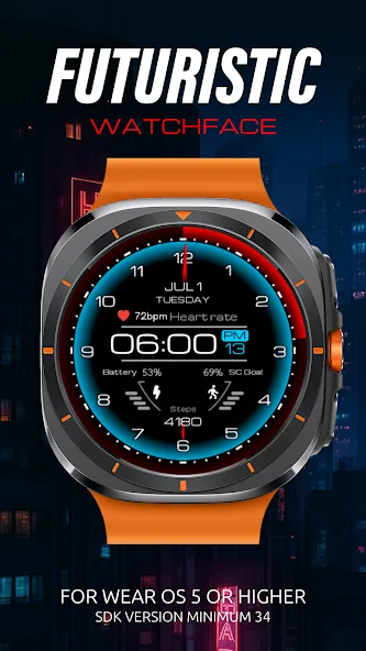 Futuristic Watch Face screenshot 1