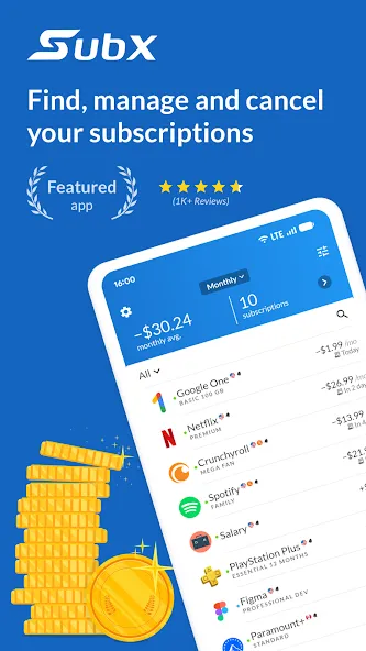 SubX - Subscription Manager screenshot 1