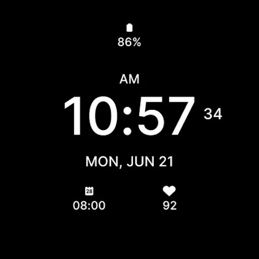 Pure Black Watch Face screenshot 4