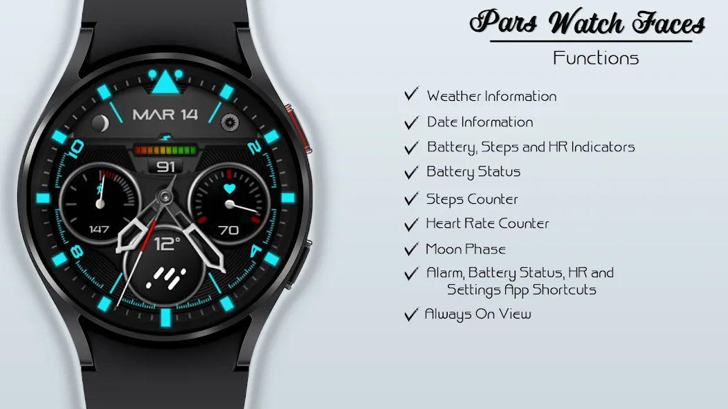 Pars Lena Analog Watch Face screenshot 5